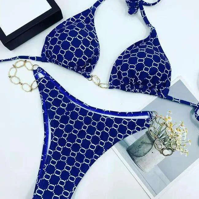 Customized Brand Swimsuit Designer Designs Sexy Women's Bikini Triangle Top