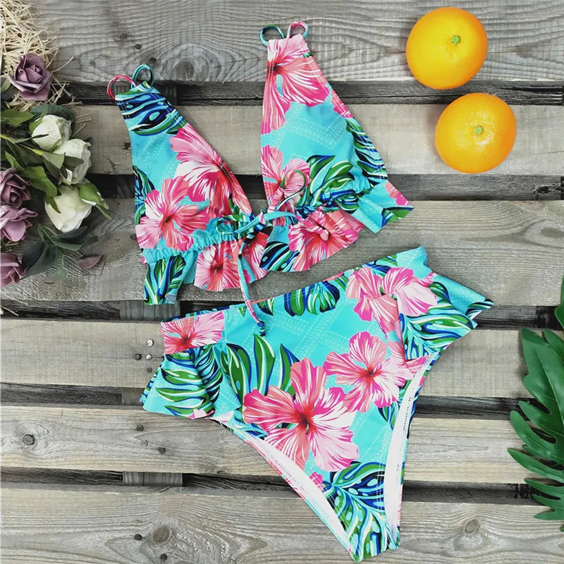 Sexy Brazilian Bikinis Women Swimsuit Padded Swimwear Halter Bikini Set Push Up Beach Wear Bathing Suit Swimming Maillot