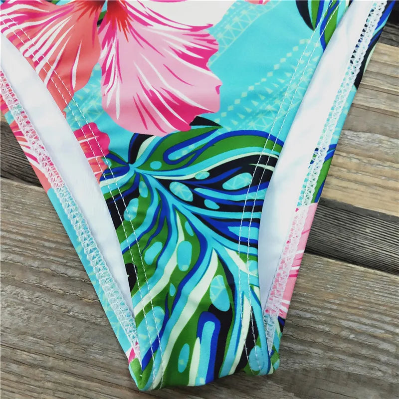 Sexy Brazilian Bikinis Women Swimsuit Padded Swimwear Halter Bikini Set Push Up Beach Wear Bathing Suit Swimming Maillot
