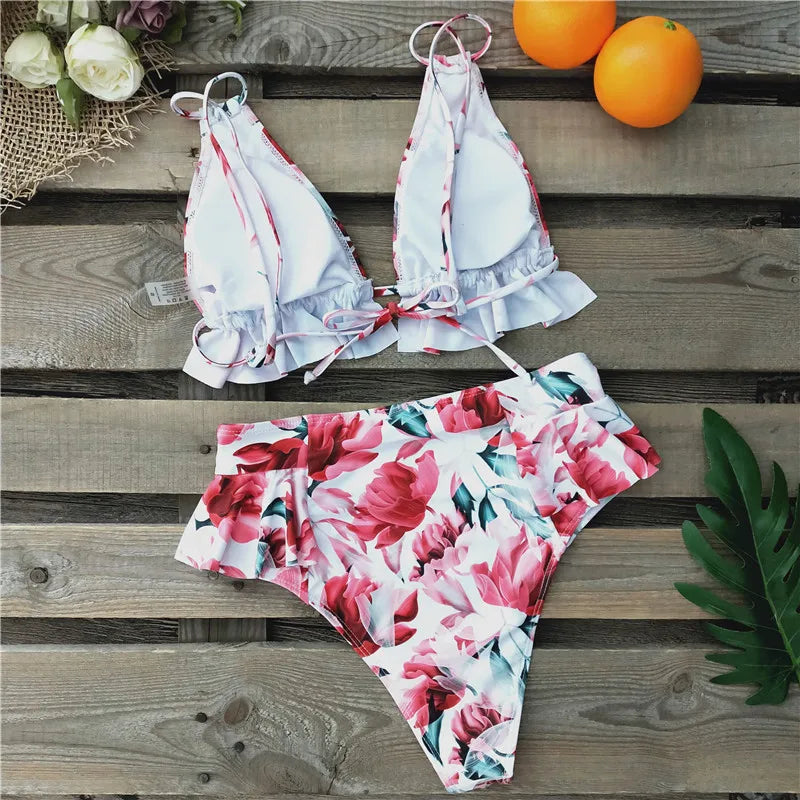 Sexy Brazilian Bikinis Women Swimsuit Padded Swimwear Halter Bikini Set Push Up Beach Wear Bathing Suit Swimming Maillot