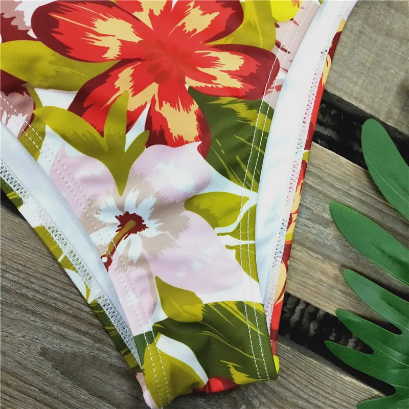 Sexy Brazilian Bikinis Women Swimsuit Padded Swimwear Halter Bikini Set Push Up Beach Wear Bathing Suit Swimming Maillot