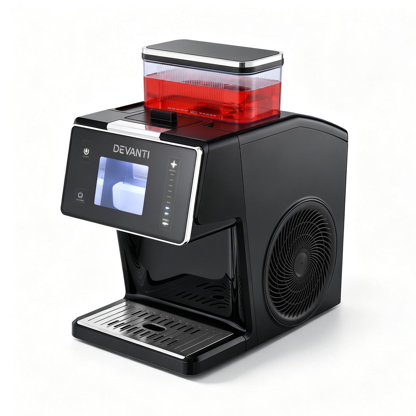 Devanti 20kg/24hr Ice Maker Snowflake Shaved Ice Slushie Maker Black