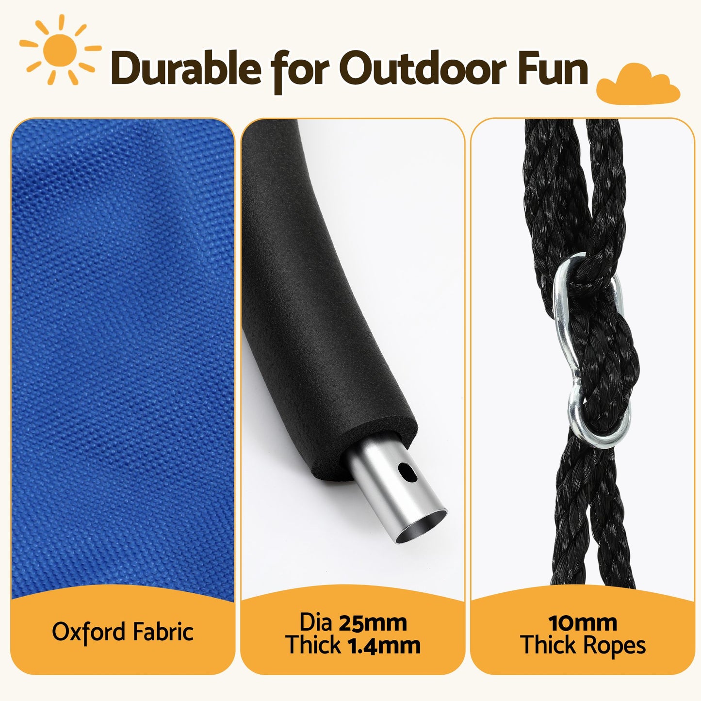 Gardeon Tree Swing Hammock 100cm for Backyard Porch Outside Playground