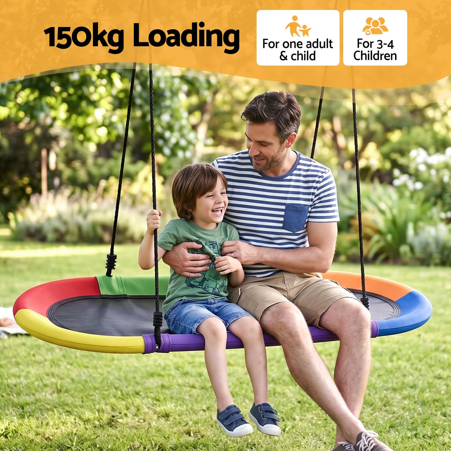 Gardeon Tree Swing Hammock 150cm for Backyard Porch Outside Playground