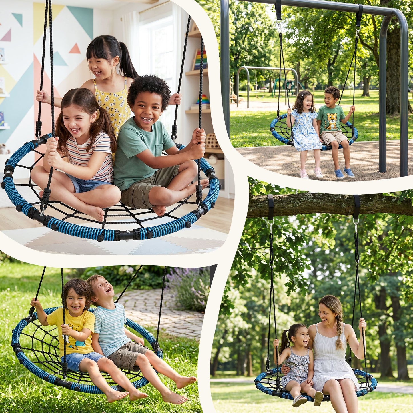 Gardeon Tree Swing Net Hammock 98.5cm for Backyard Porch Outside Playground