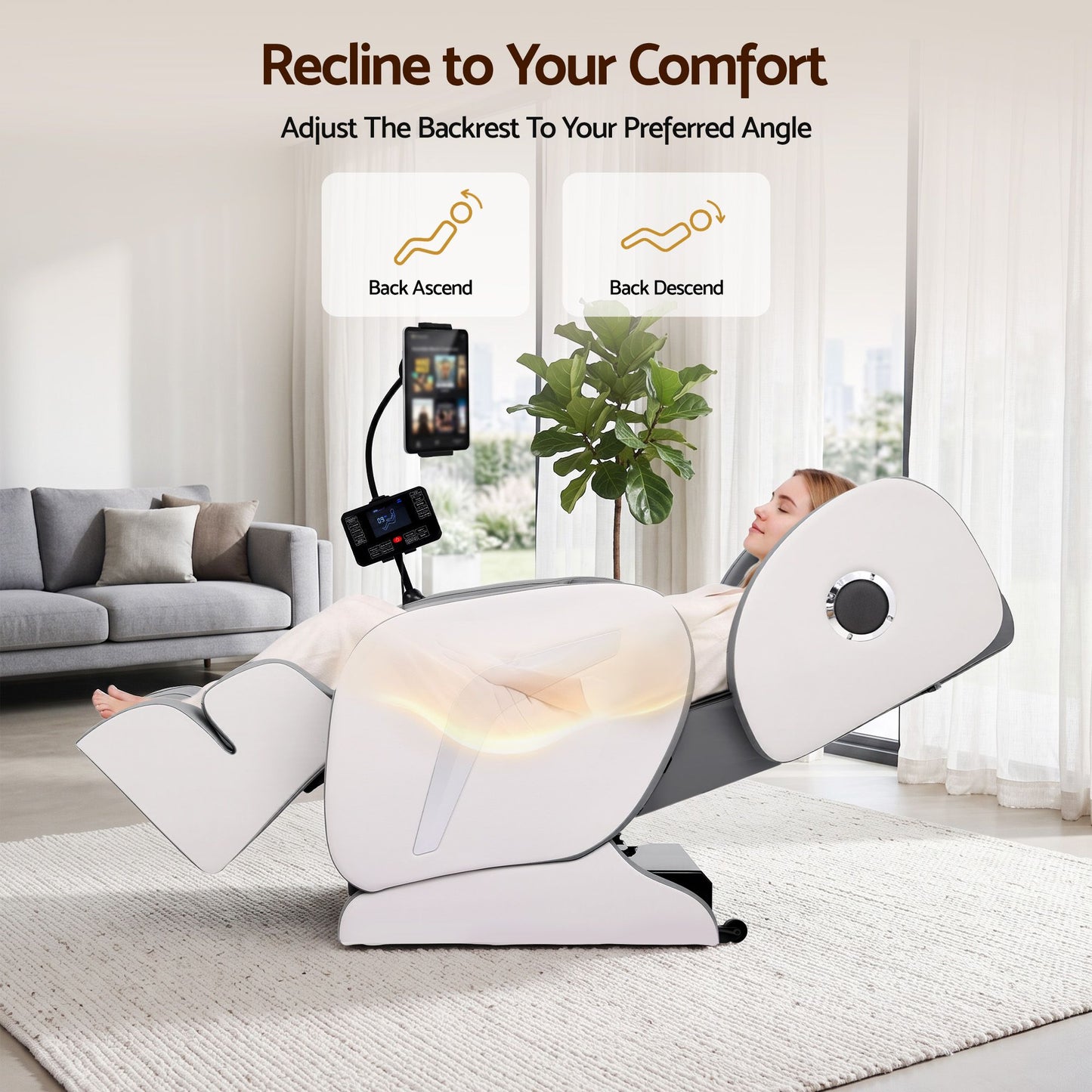 Livemor Full Body Massage Chair VEGA, Foot Roller, Waist & Calf Heat, Recliner, Airbags Compression