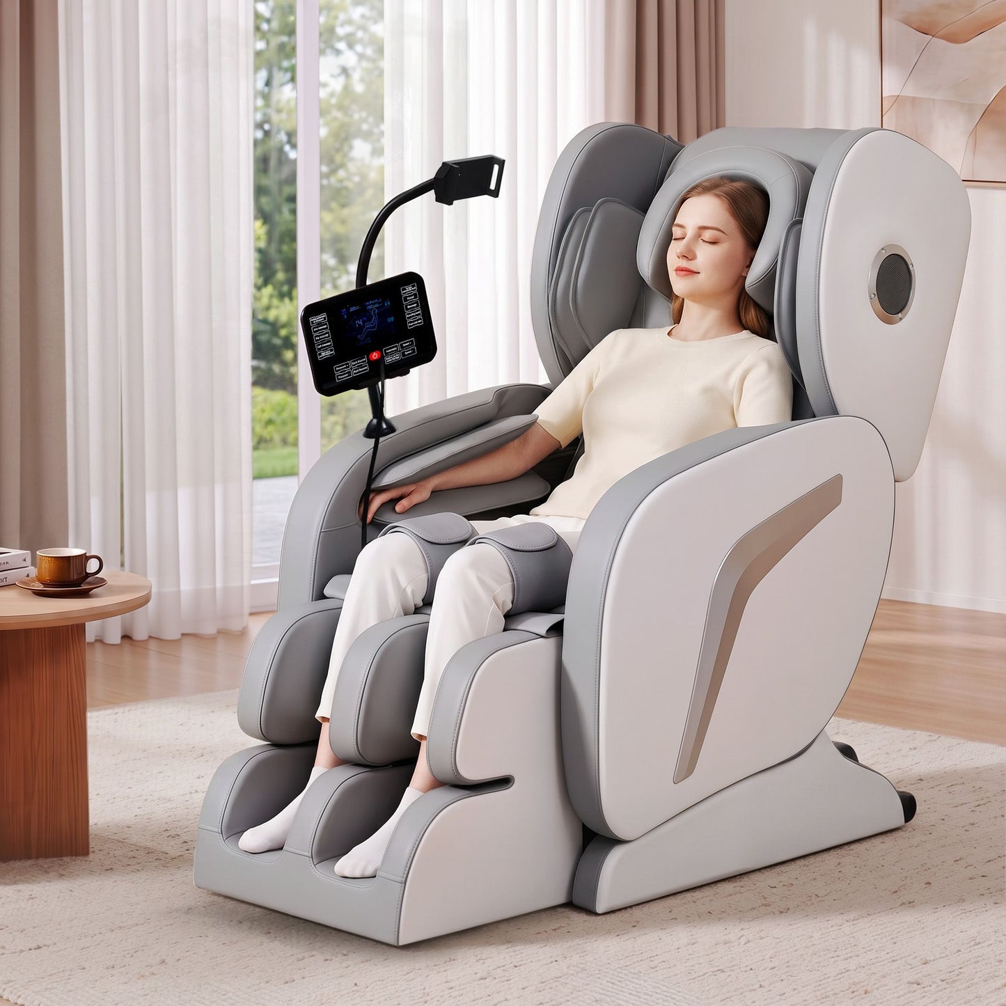 Livemor Full Body Massage Chair VEGA, Foot Roller, Waist & Calf Heat, Recliner, Airbags Compression