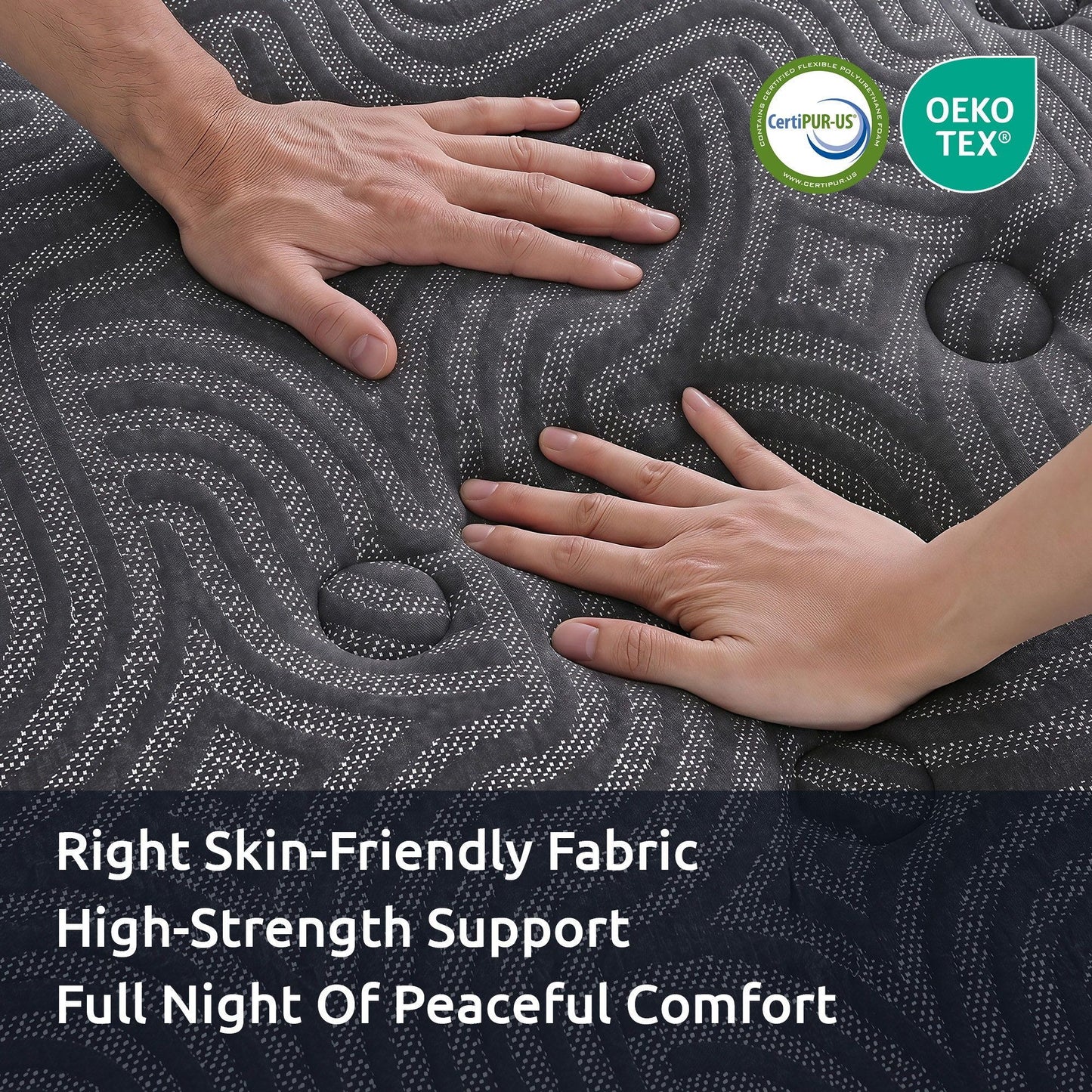 Levitex 34 cm Pocket Spring Mattress with Reinforced Edge Support & 5-Zone Pressure Relief Breathable Gel Memory Foam Hybrid Mattress for Back Pain Double