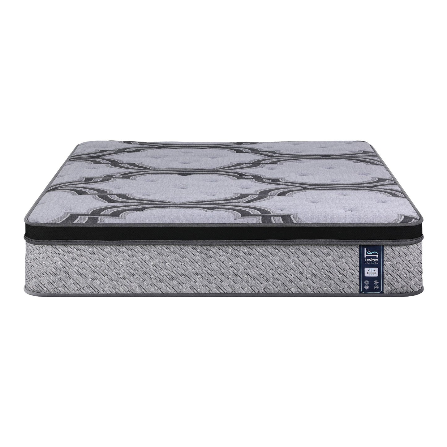 Levitex 5-Zone Pocket Spring Mattress with Latex & Memory Foam 7.5 Firm Hybrid Mattress for Extra Lumbar & Shoulder Support 34 cm Thickness Double