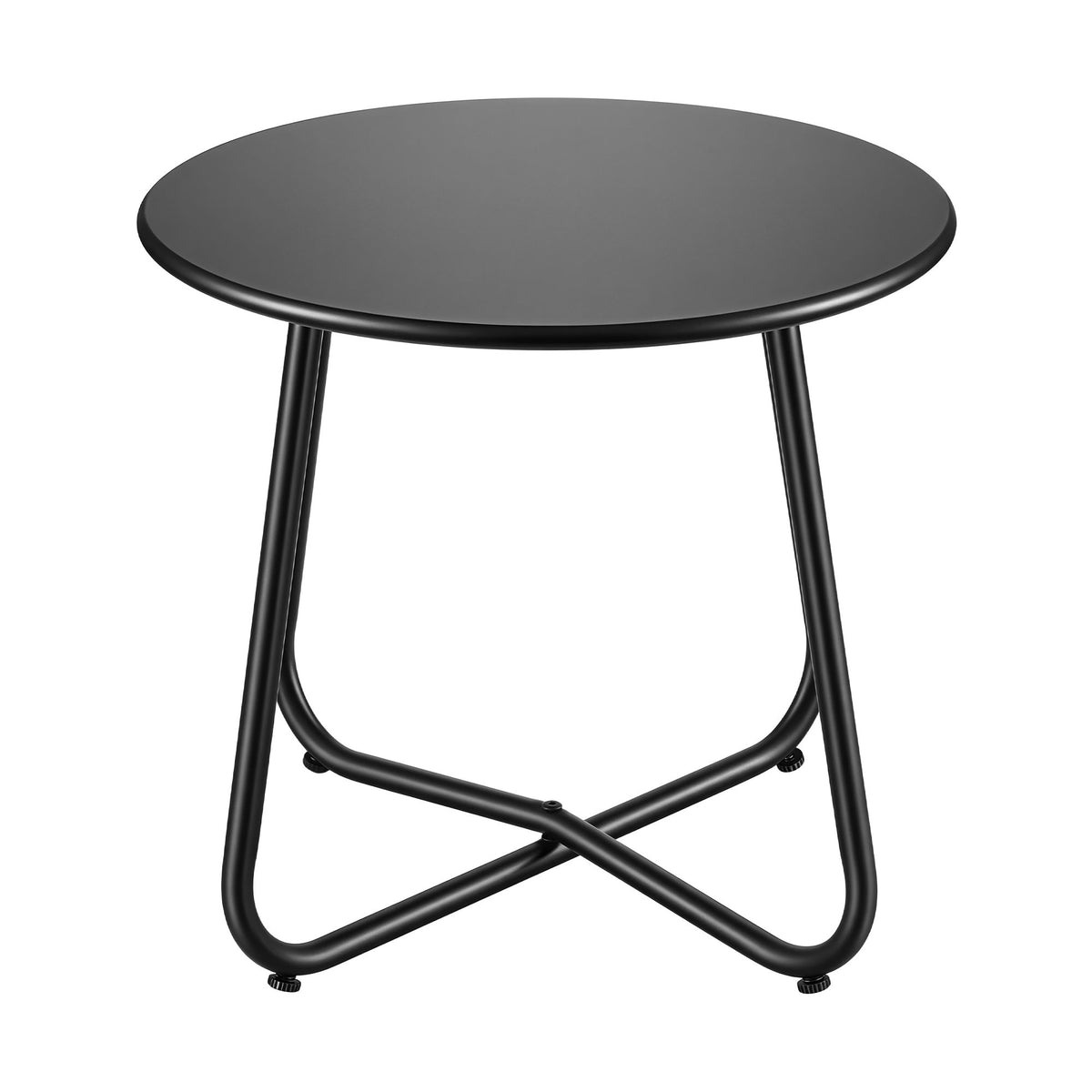 Gardeon Outdoor Side Table Steel Frame for Patio Balcony Garden Black