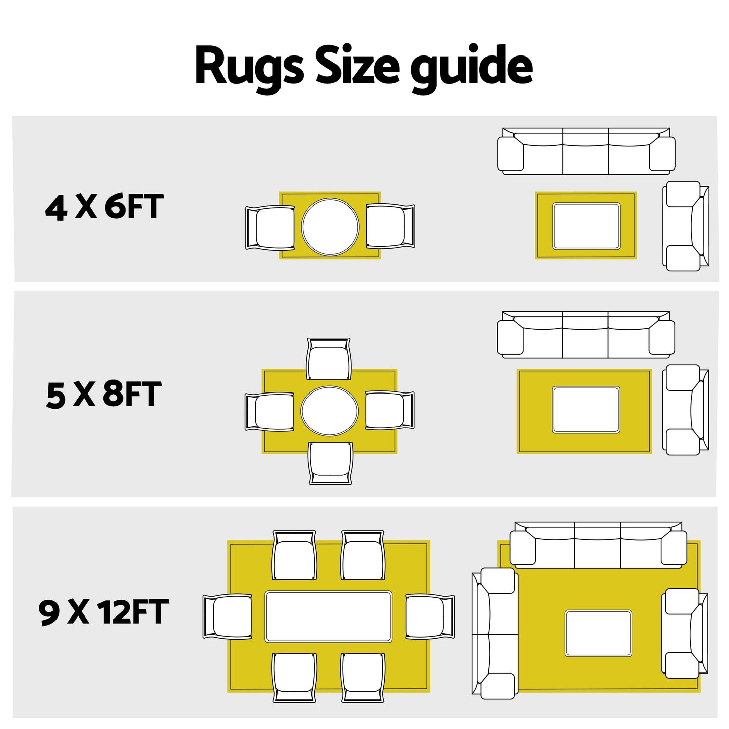 Gardeon Outdoor Rugs 274x366cm Large Carpet Reversible Area Mat PP Dual-Sided Patio Rug