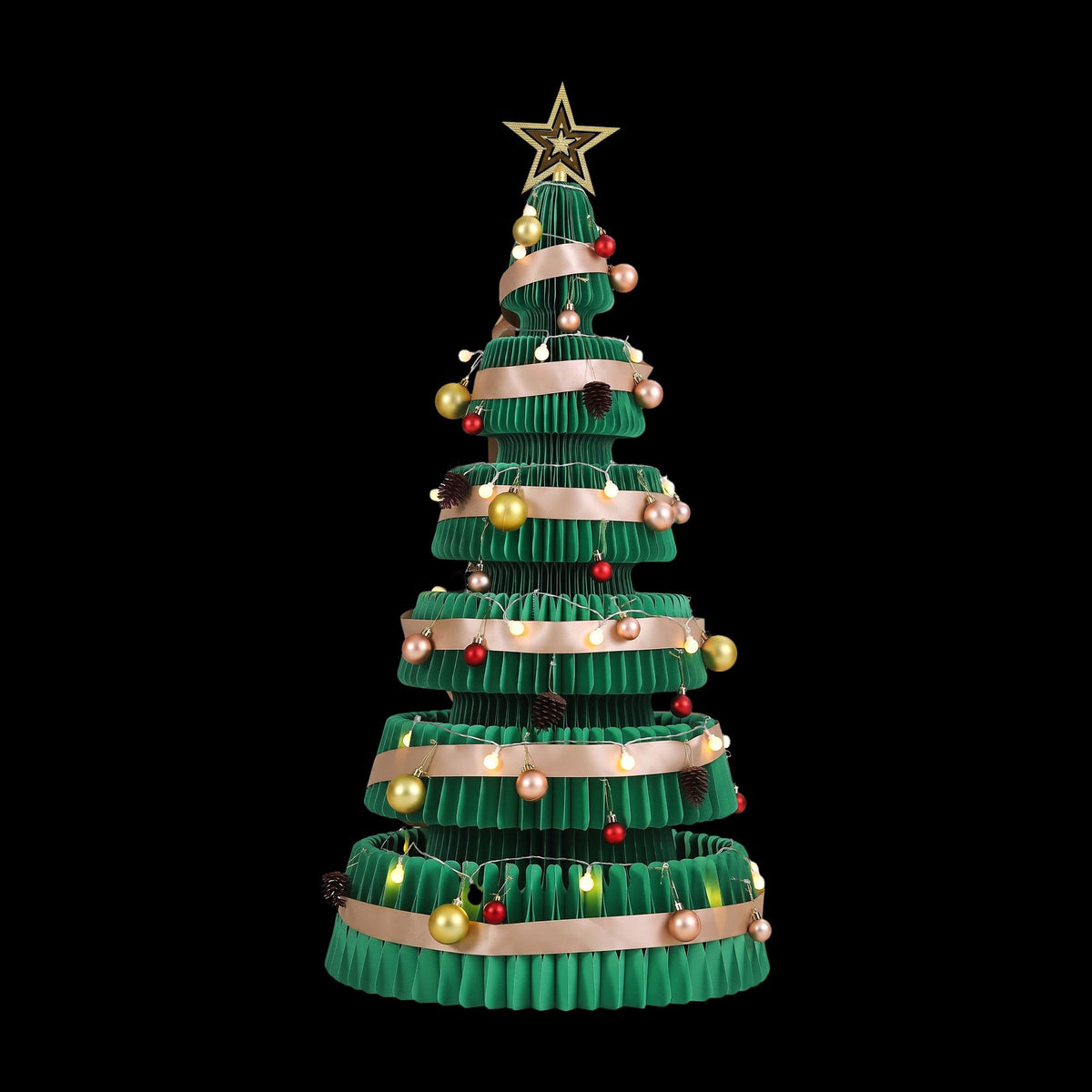 Jingle Jollys 47cm&111cm Christmas Tree Decoration Foldable Xmas Paper Tree