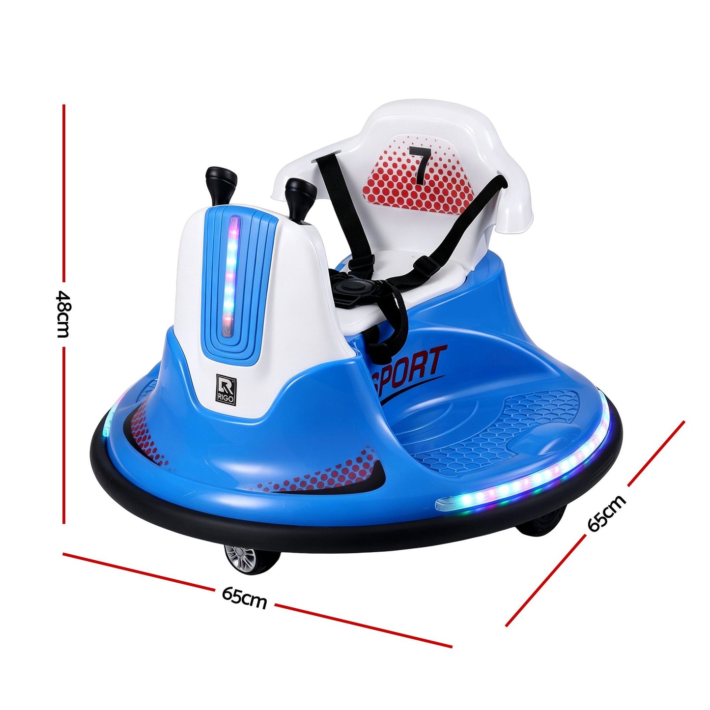 Rigo Ride-on Cars Kinder-Bumper 12V Ride-on Spielzeug Kleinkind Fernbedienung Blau