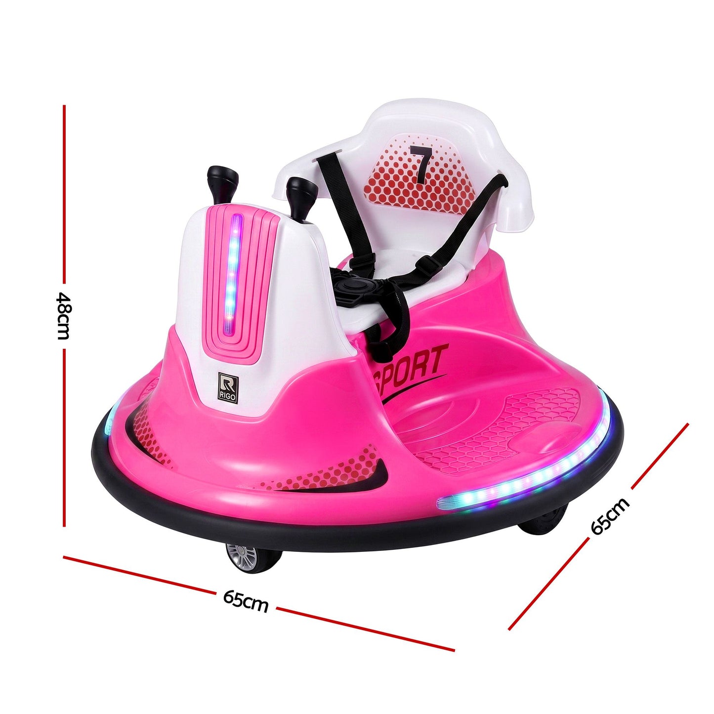 Rigo Ride-on-Cars Kinder Bumper 12V Rutschauto Kleinkind Fernbedienung Pink