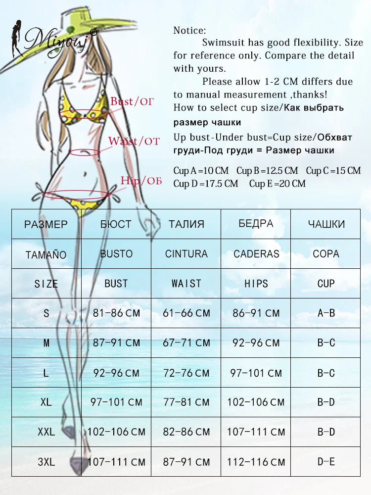Miyouj 2024 Bathing Suits Triangle Bikinis Printed Swimwear Women's Low Waist Swimsuit Bandage Biquini Set New Two Piece Suits