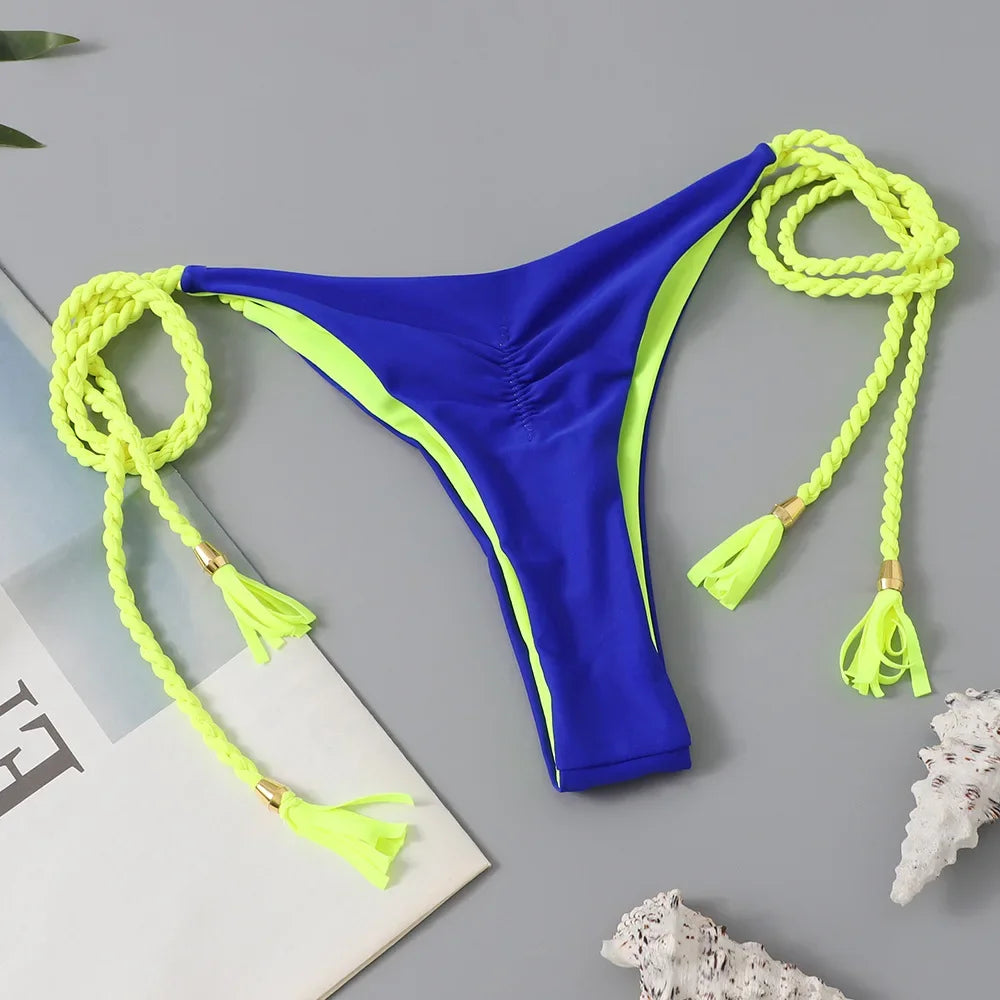Swimsuit Women Bikinis Set Sexy Drawstring Bikini Beachwear Leopard Two-pieces Swimwear Bathing Suit Lace Up Bikini Set