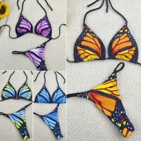 2025 new bikini split tight women's swimsuit swimsuit gathered leopard print swimsuit