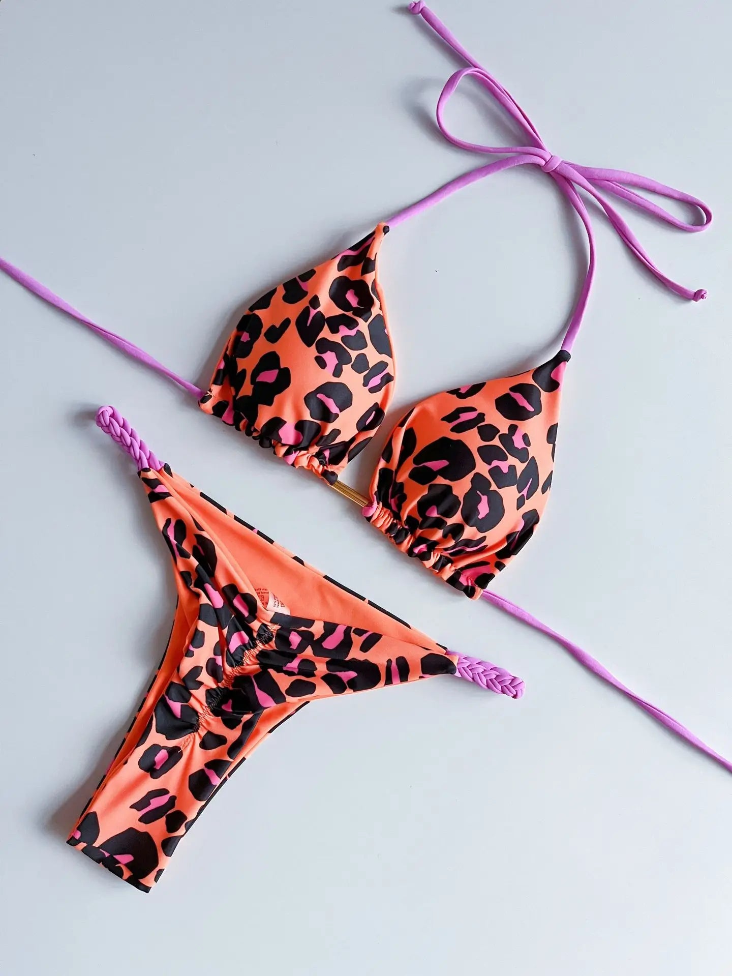 brazilian lace up push up bikini set micro swimwear designer tassels swimsuit beachwear outfit bathing suit women
