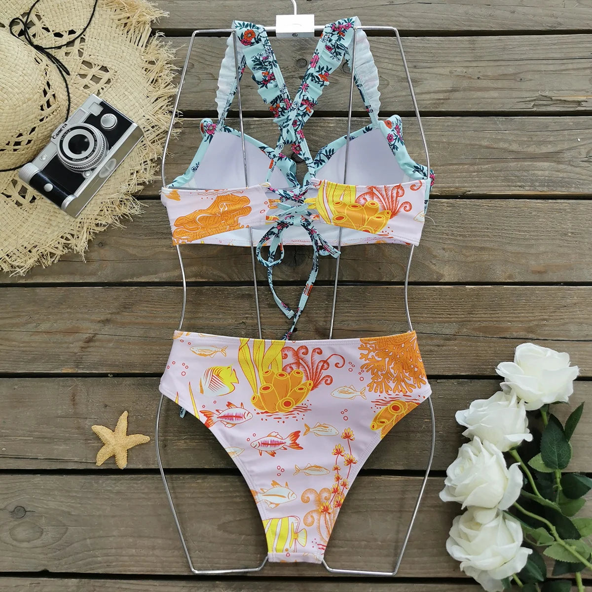 Sexy Brazilian Bikinis Women Swimsuit Padded Swimwear Halter Bikini Set Push Up Beach Wear Bathing Suit Swimming Maillot