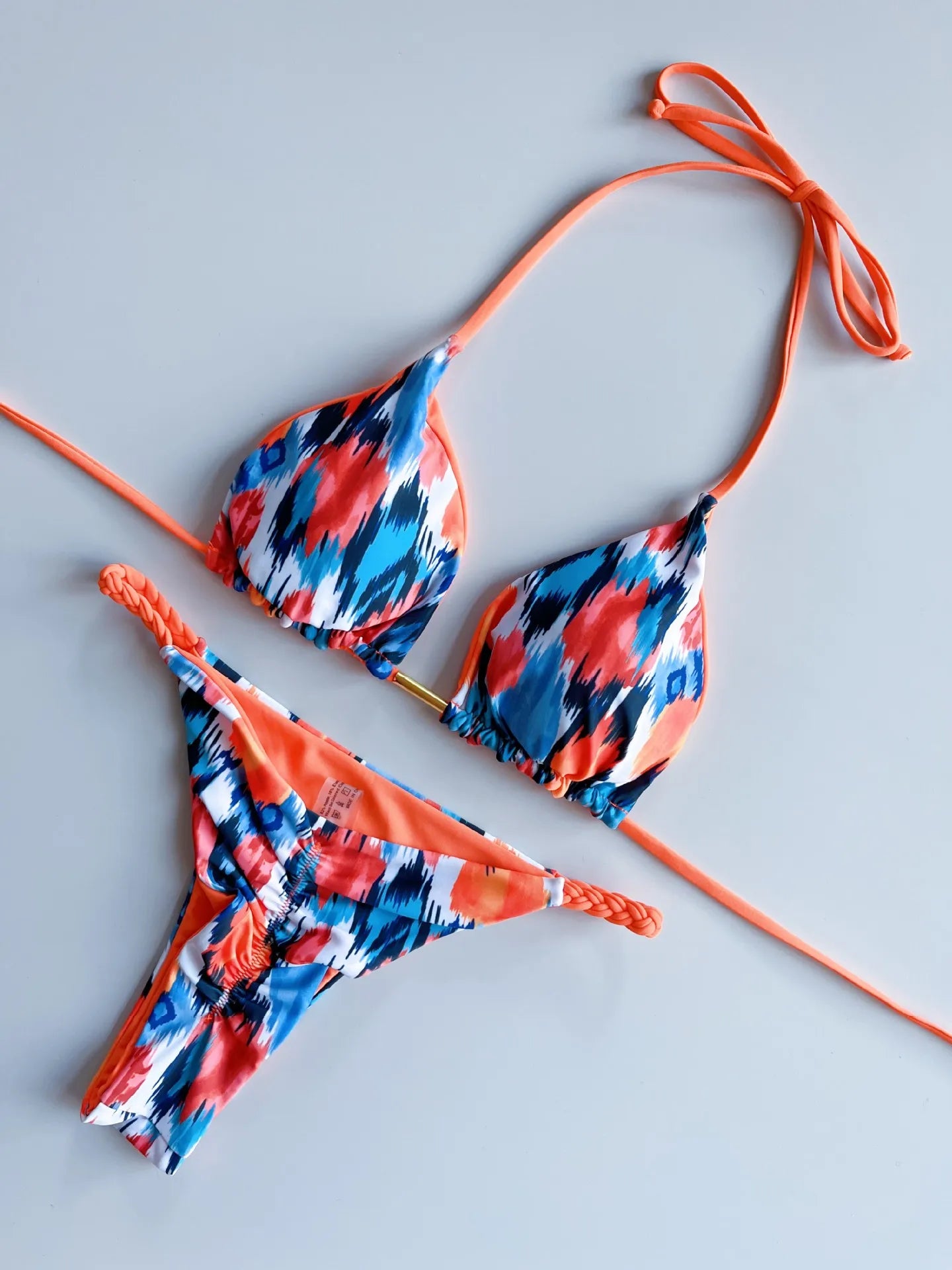 brazilian lace up push up bikini set micro swimwear designer tassels swimsuit beachwear outfit bathing suit women
