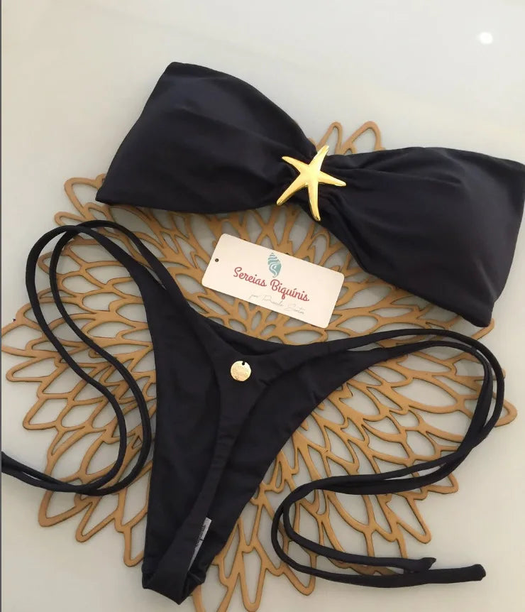 2026 New Sexy Solid Micro Bikini Set Strapless Split Swimsuit Thong Bathing Suit Women Swimwear Biquini Suit Up Bikinis Mujer