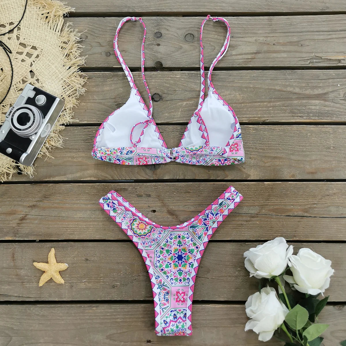 Sexy Brazilian Bikinis Women Swimsuit Padded Swimwear Halter Bikini Set Push Up Beach Wear Bathing Suit Swimming Maillot