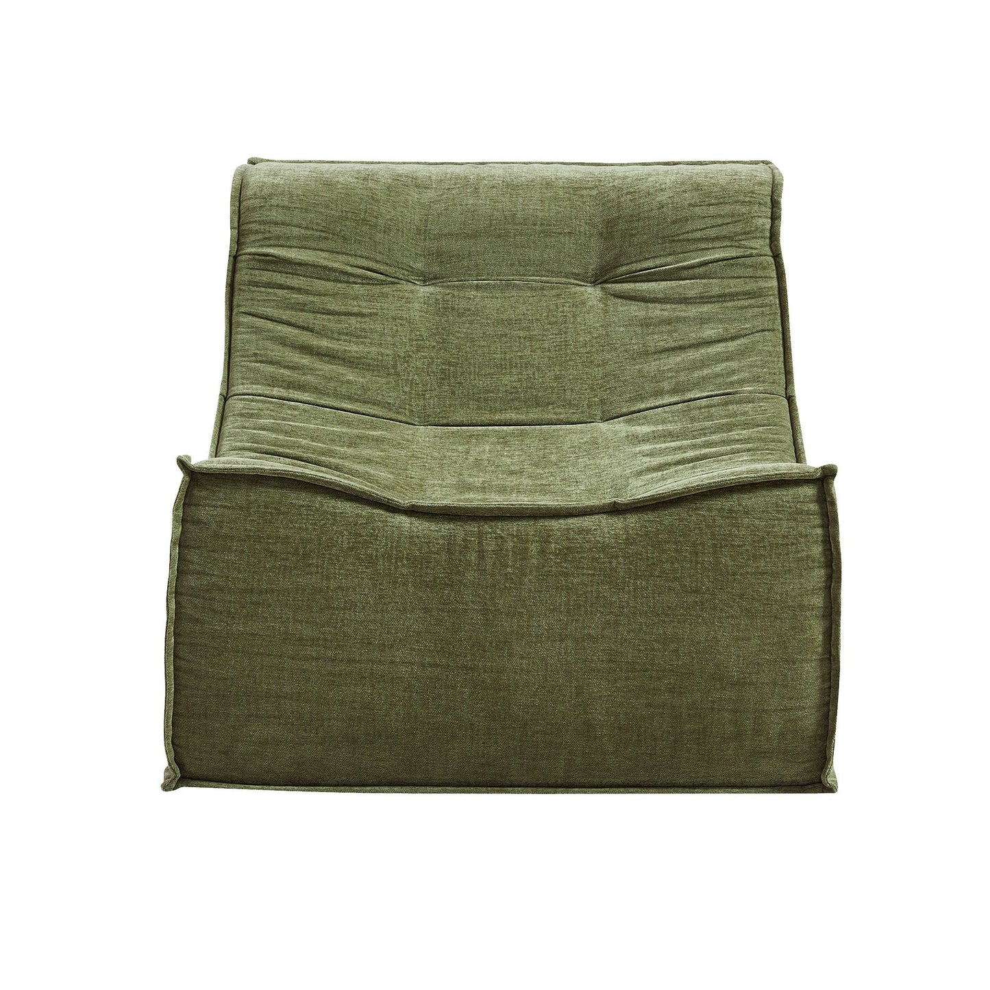 Artiss Floor Sofa Armless Chenille No Assembly Removable Cover Green