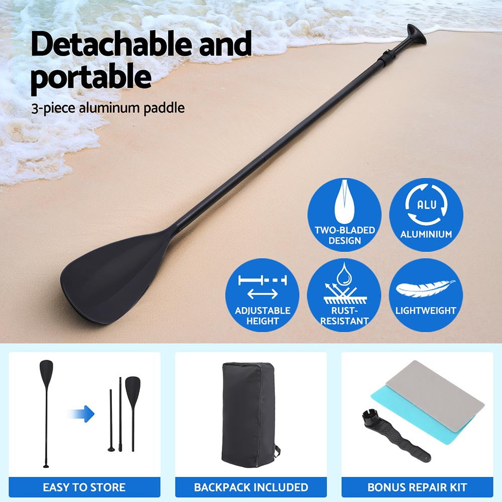 Weisshorn Stand Up Paddle Board 10,5ft aufblasbares SUP Surfboard Paddleboard Kajak Surf Grün