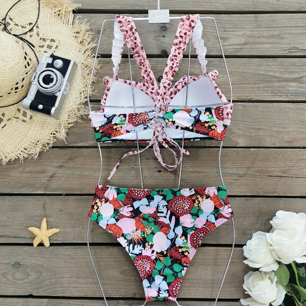 Sexy Brazilian Bikinis Women Swimsuit Padded Swimwear Halter Bikini Set Push Up Beach Wear Bathing Suit Swimming Maillot