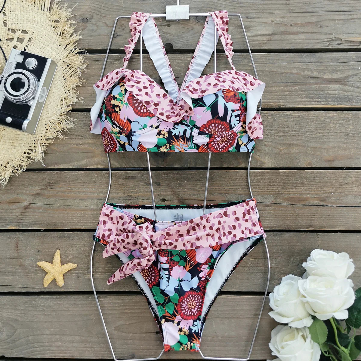 Sexy Brazilian Bikinis Women Swimsuit Padded Swimwear Halter Bikini Set Push Up Beach Wear Bathing Suit Swimming Maillot