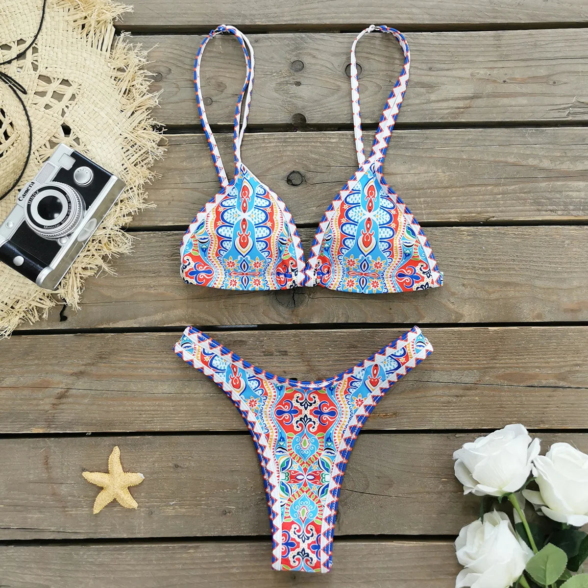 Sexy Brazilian Bikinis Women Swimsuit Padded Swimwear Halter Bikini Set Push Up Beach Wear Bathing Suit Swimming Maillot