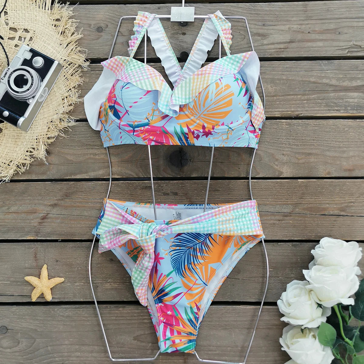 Sexy Brazilian Bikinis Women Swimsuit Padded Swimwear Halter Bikini Set Push Up Beach Wear Bathing Suit Swimming Maillot