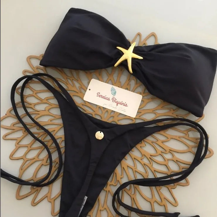 2026 New Sexy Solid Micro Bikini Set Strapless Split Swimsuit Thong Bathing Suit Women Swimwear Biquini Suit Up Bikinis Mujer