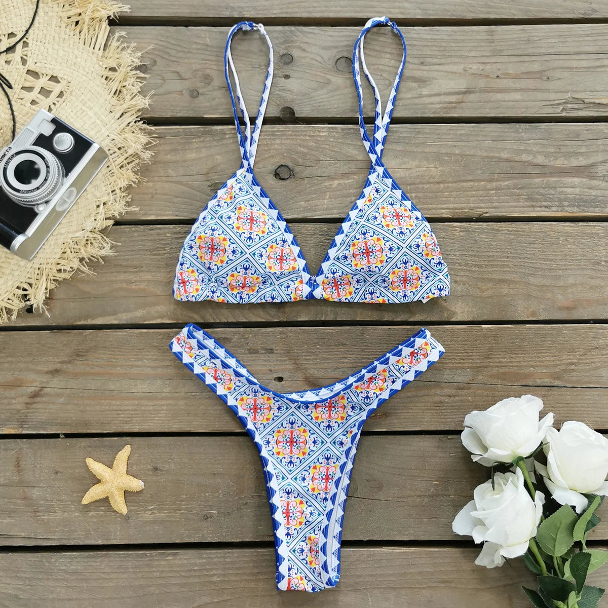 Sexy Brazilian Bikinis Women Swimsuit Padded Swimwear Halter Bikini Set Push Up Beach Wear Bathing Suit Swimming Maillot