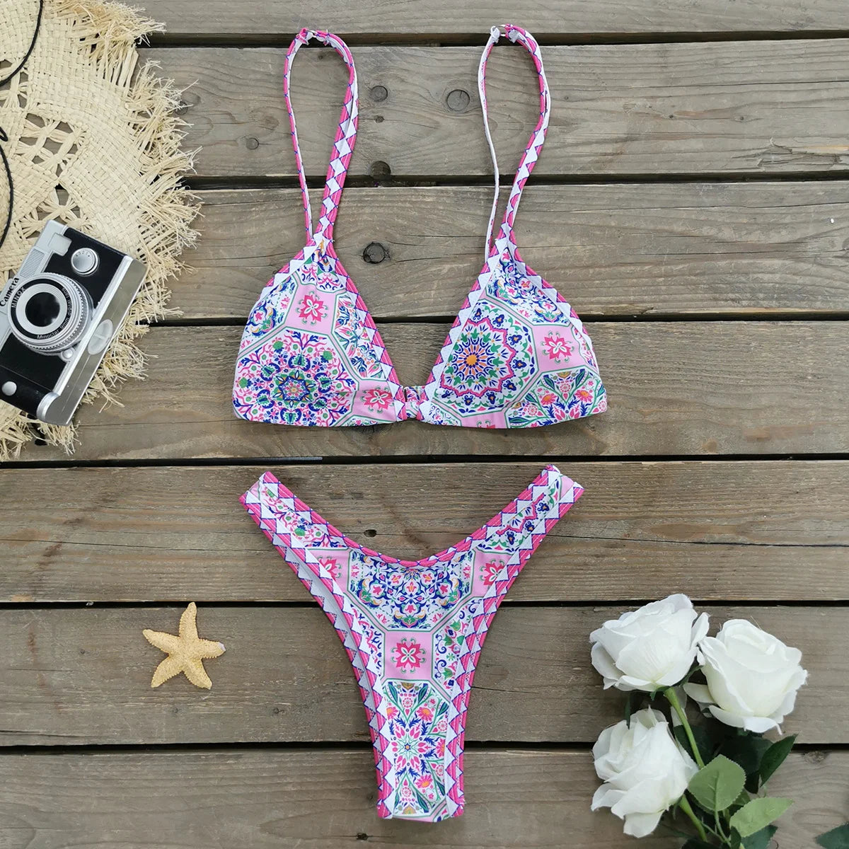 Sexy Brazilian Bikinis Women Swimsuit Padded Swimwear Halter Bikini Set Push Up Beach Wear Bathing Suit Swimming Maillot