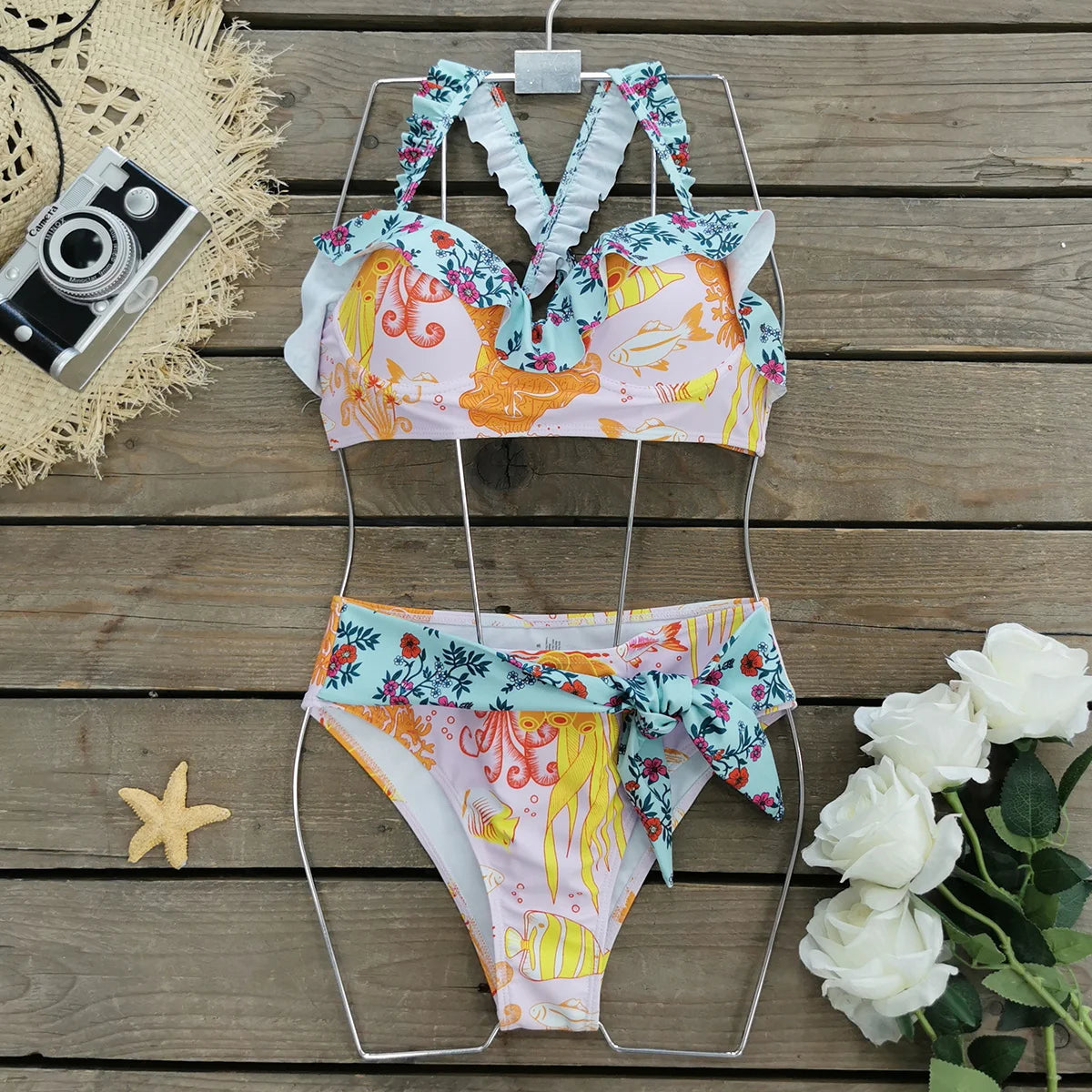 Sexy Brazilian Bikinis Women Swimsuit Padded Swimwear Halter Bikini Set Push Up Beach Wear Bathing Suit Swimming Maillot