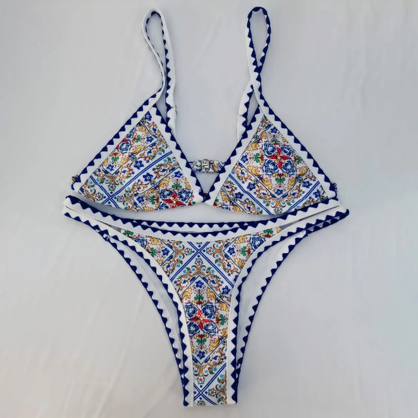 Swimwear Plus Size Women Ladies Printed Push Up Hollow Low Cut Swimsuit Beachwear Split Swimsuit Trajes De BañO 2025 Mujer