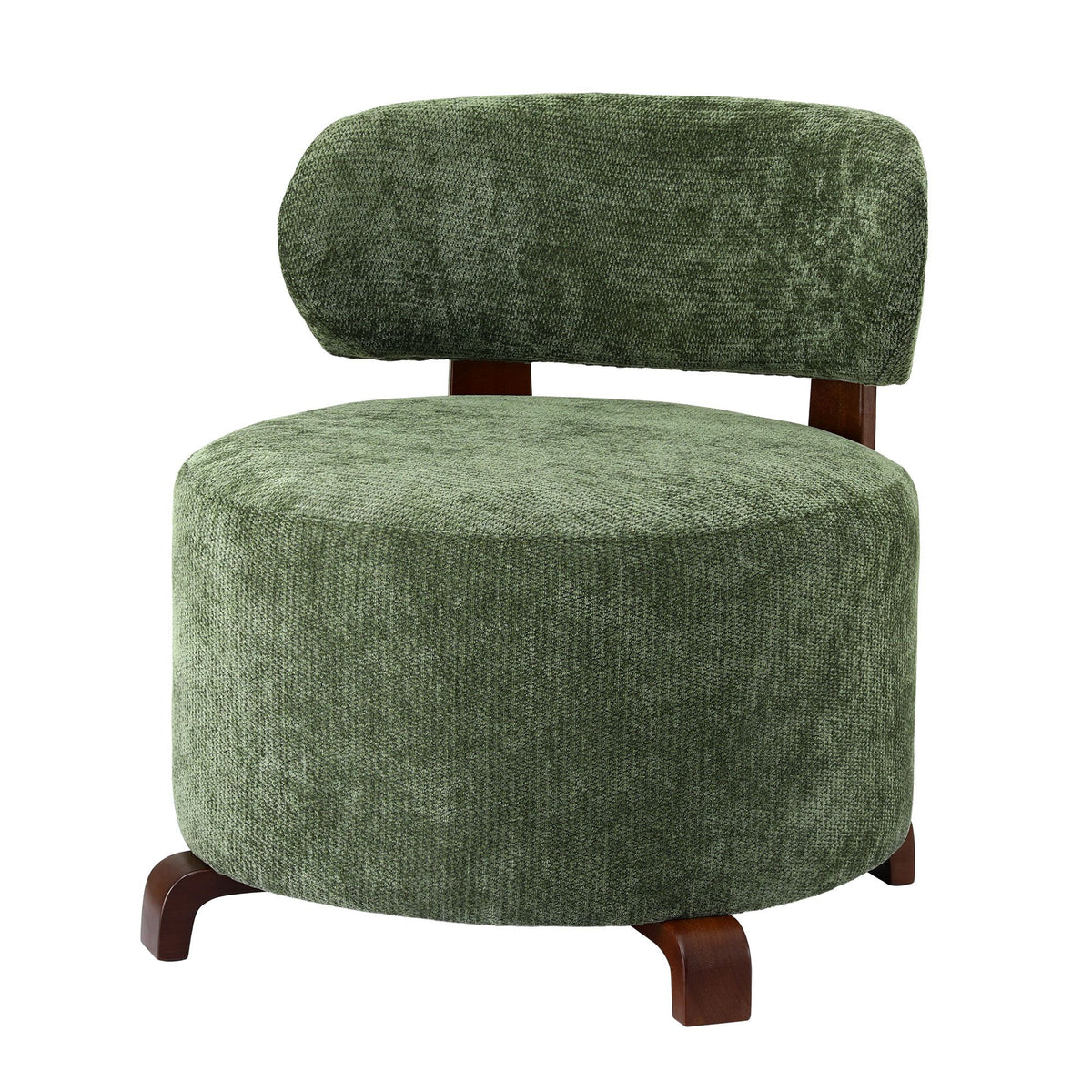 Artiss Armchair Occasional Chair Linen Upholstered Curved Backrest Green