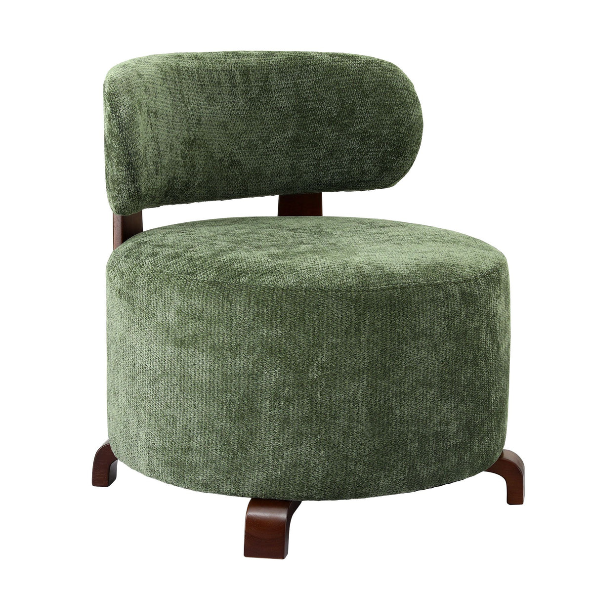 Artiss Armchair Occasional Chair Linen Upholstered Curved Backrest Green
