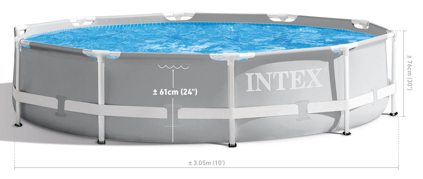 Intex PRISM 10' Metal Frame Above Ground Pool - 305cm x 76cm 26702