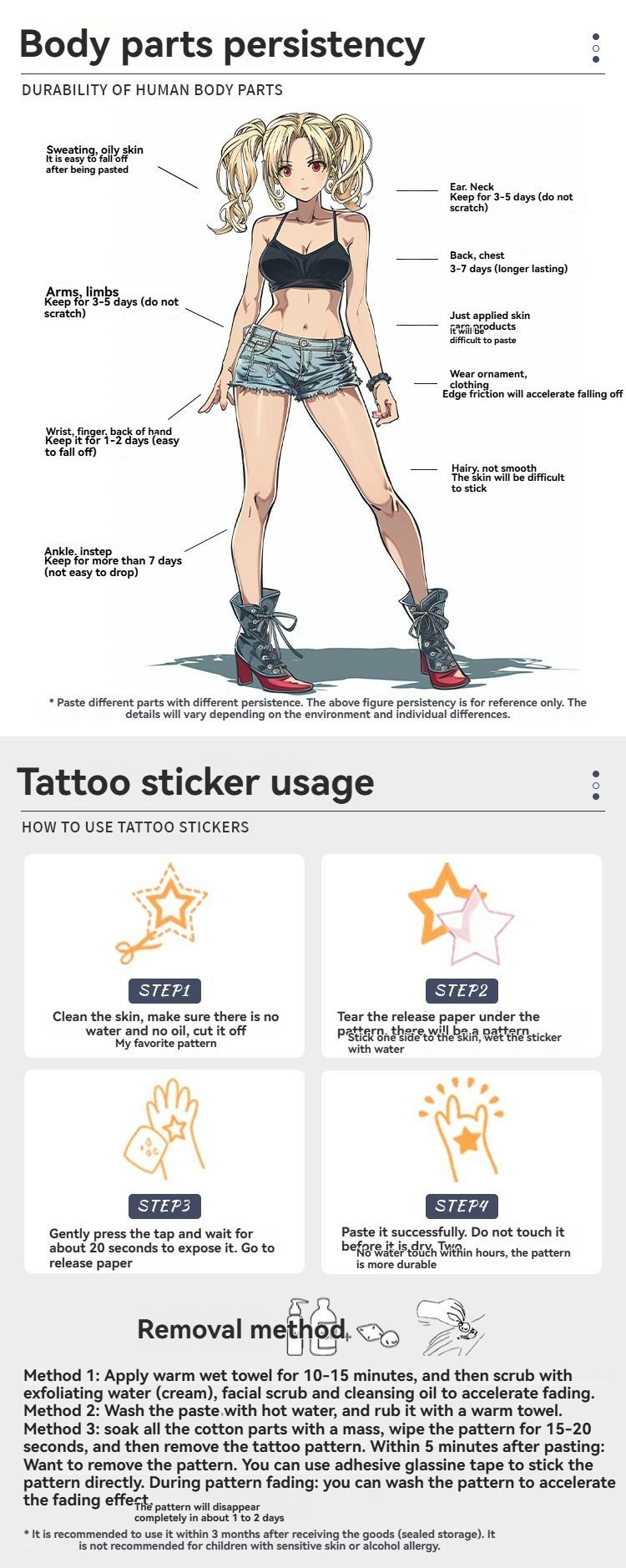 Halloween Tattoos 3D Temporary Tattoos Fake Wound Stickers Blood Wounds - Red - Size scarF-10pcs