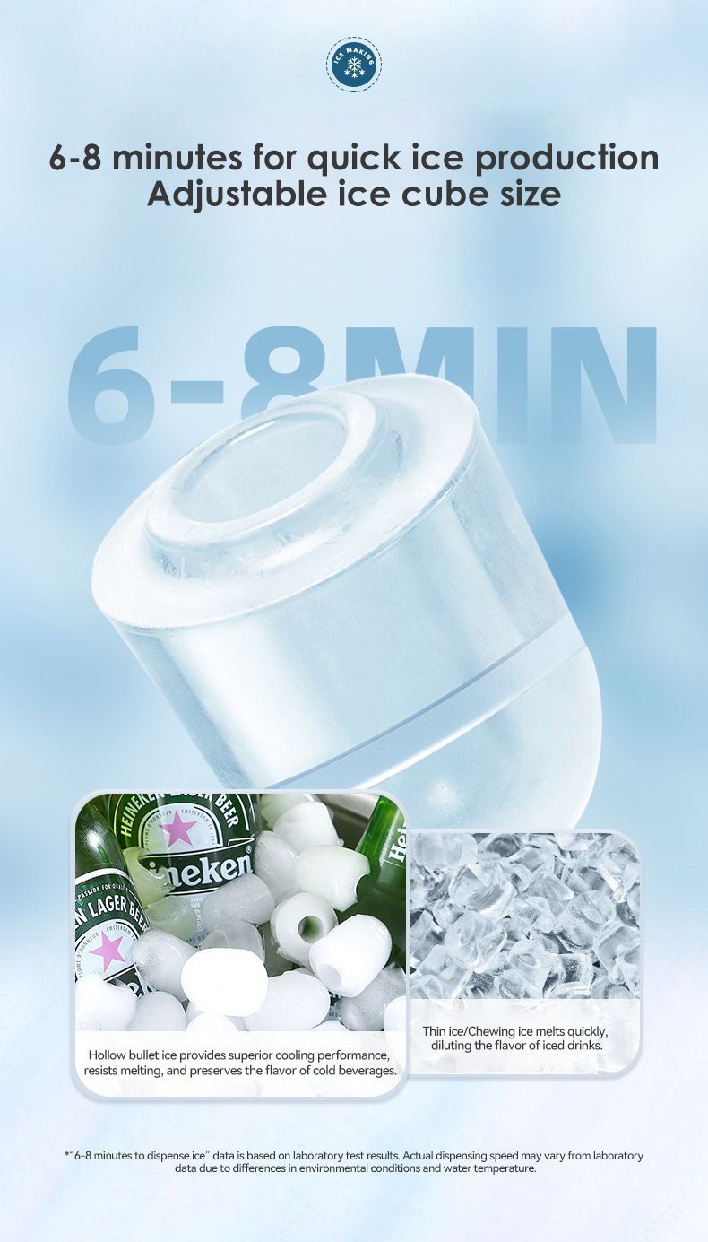 mini ice maker, household ice maker, portable ice maker, desktop ice maker, automatic ice maker, smart ice maker, bullet ice maker, dormitory ice maker, Australia, summer, small appliance, countertop ice machine - Black - Size Australian Standard
