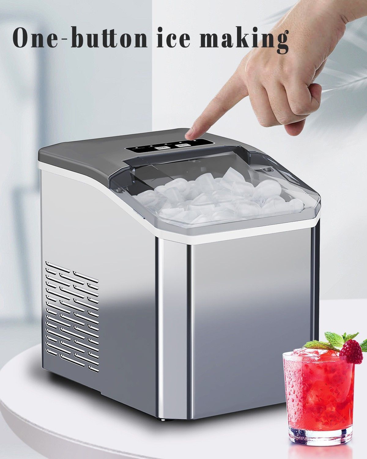 mini ice maker, household ice maker, portable ice maker, desktop ice maker, automatic ice maker, smart ice maker, bullet ice maker, dormitory ice maker, Australia, summer, small appliance, countertop ice machine - Black - Size Australian Standard