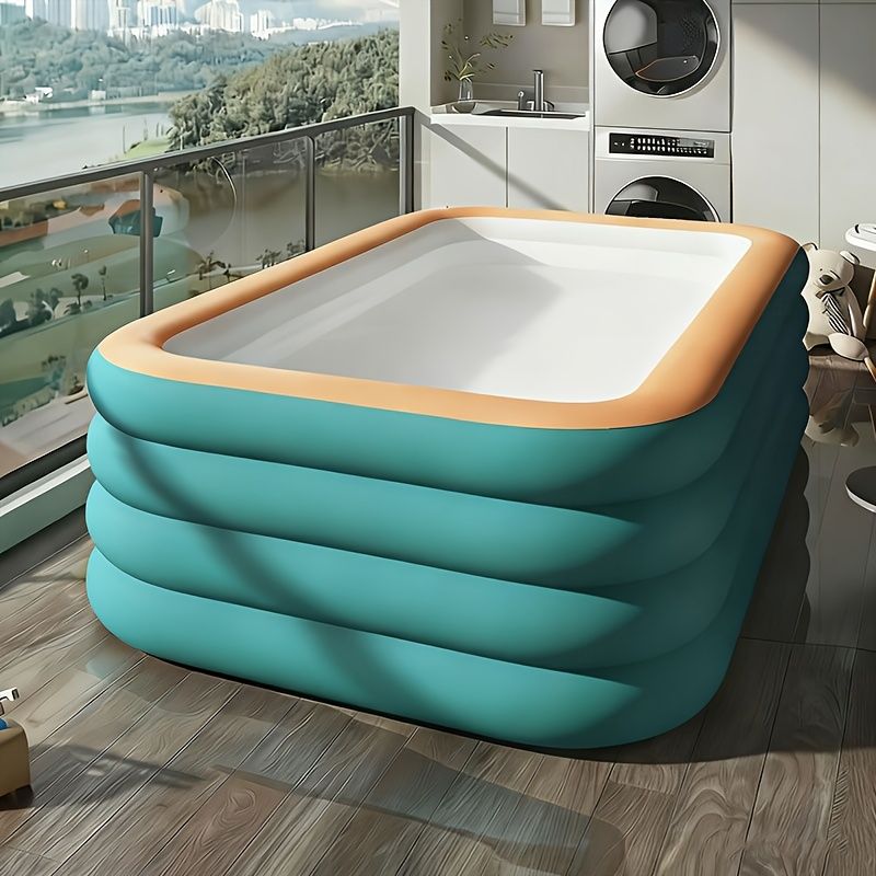 Large inflatable swimming pool, green swimming pool, suitable for home yard, outdoor pool, summer family gathering, must-have pool for playing water