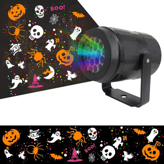 LED Christmas Projection Light Christmas Decorations Winter Wonderland Decor - Black - Size Halloween