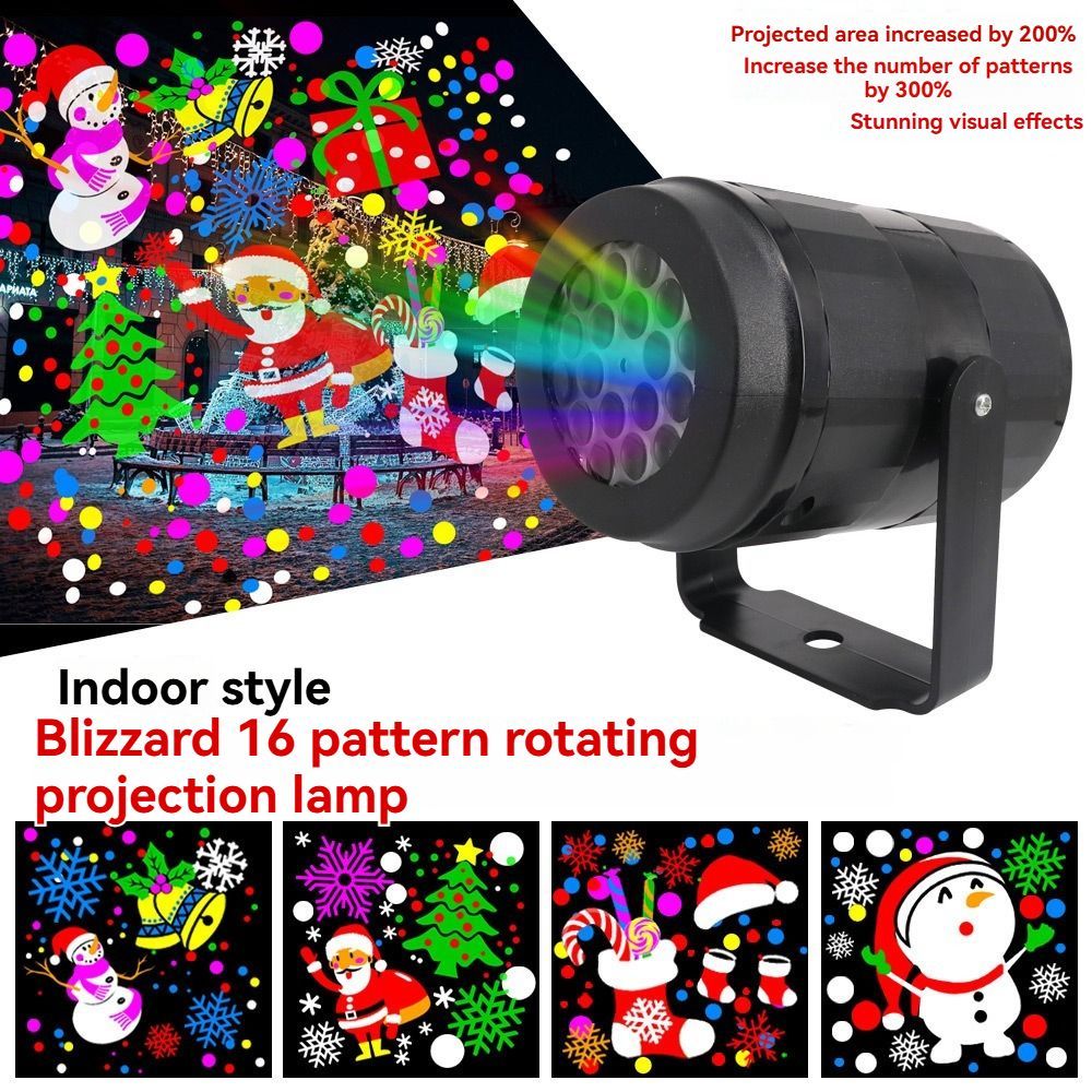 LED Christmas Projection Light Christmas Decorations Winter Wonderland Decor - Black - Size Halloween