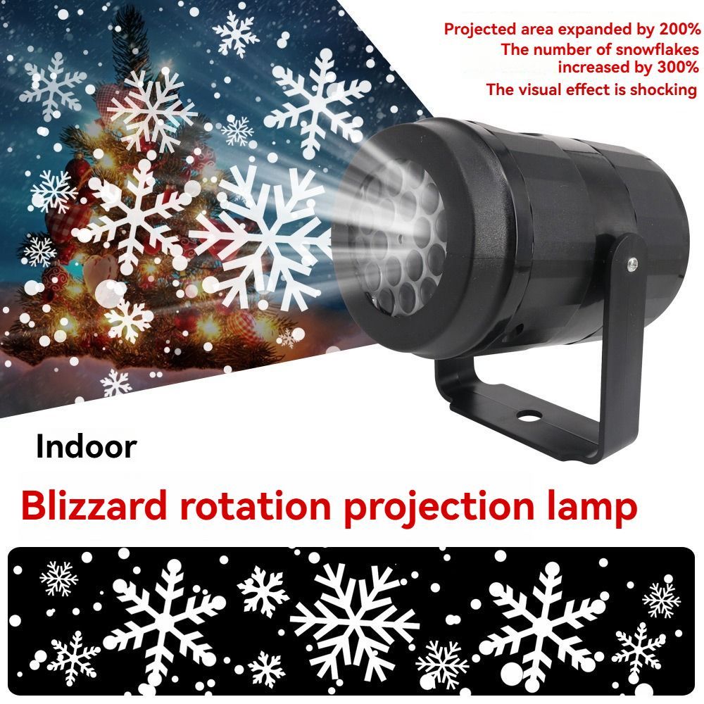 LED Christmas Projection Light Christmas Decorations Winter Wonderland Decor - Black - Size Halloween