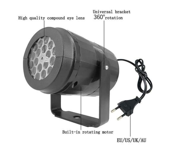 LED Christmas Projection Light Christmas Decorations Winter Wonderland Decor - Black - Size Halloween