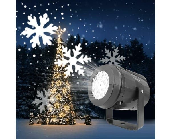 LED Christmas Projection Light Christmas Decorations Winter Wonderland Decor - Black - Size Halloween