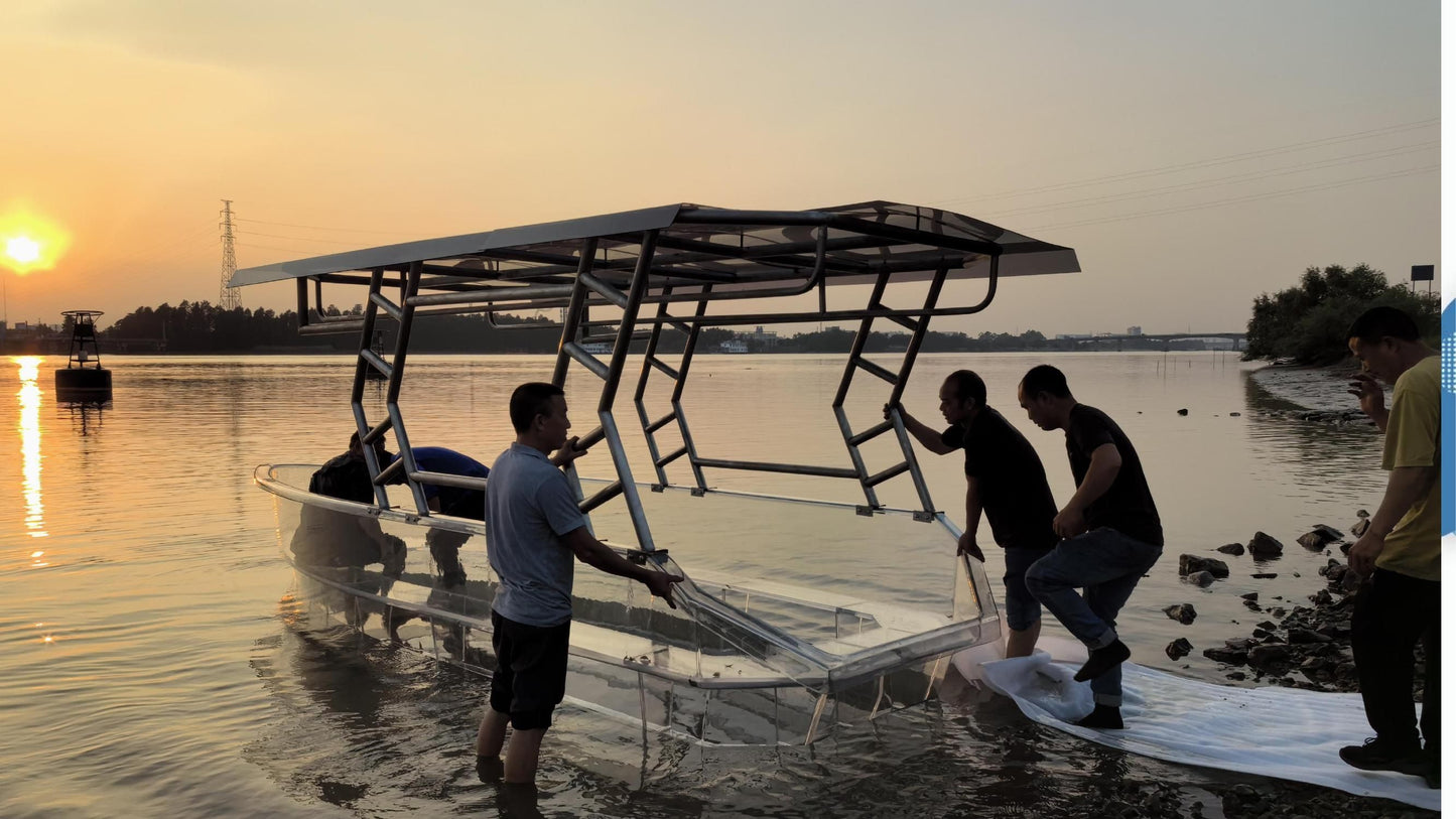 5.6m (12-Person) Smart Electric Power Transparent Boat